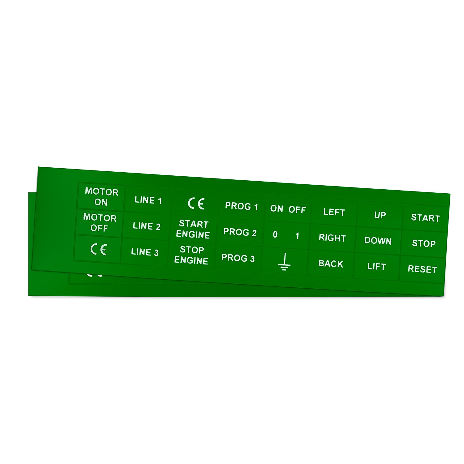 GRAFOPLAST - Targhetta in PVC adesiva Verde 27x15mm - 264 pezzi. Si applica ovunque, interno ed esterno quadro grazie all'adesivo posto sul retro