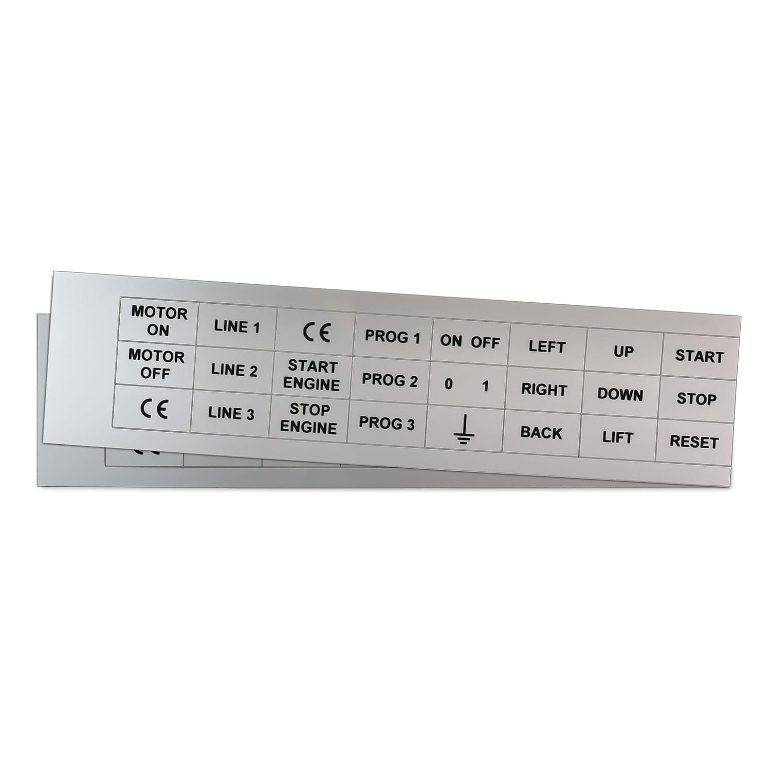GRAFOPLAST - Targhetta in PVC adesiva Metal 27x15mm - 264 pezzi