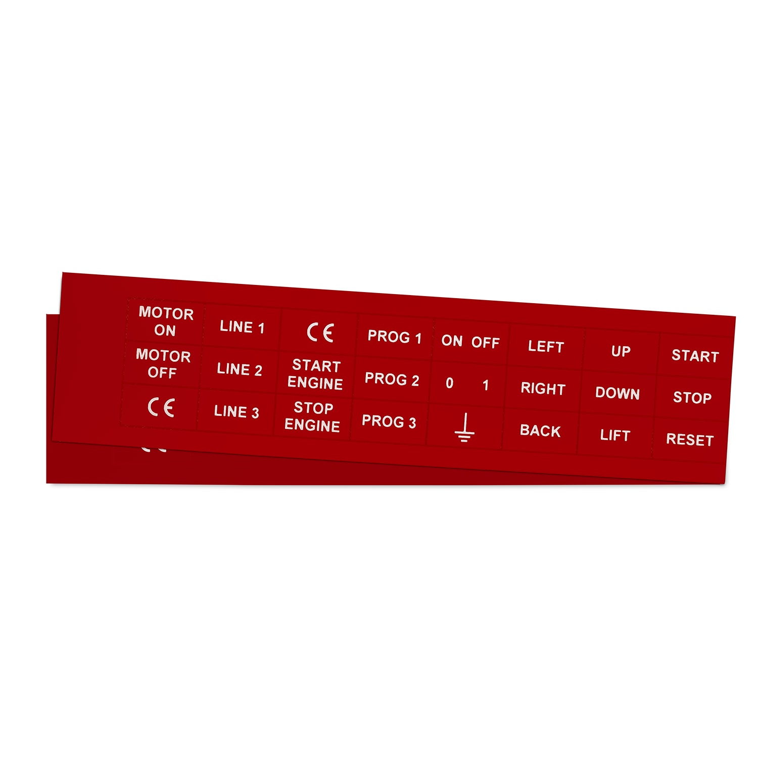 GRAFOPLAST - Targhetta in PVC adesiva Rosso 27x15mm - 264 pezzi. Si applica ovunque, interno ed esterno quadro grazie all'adesivo posto sul retro