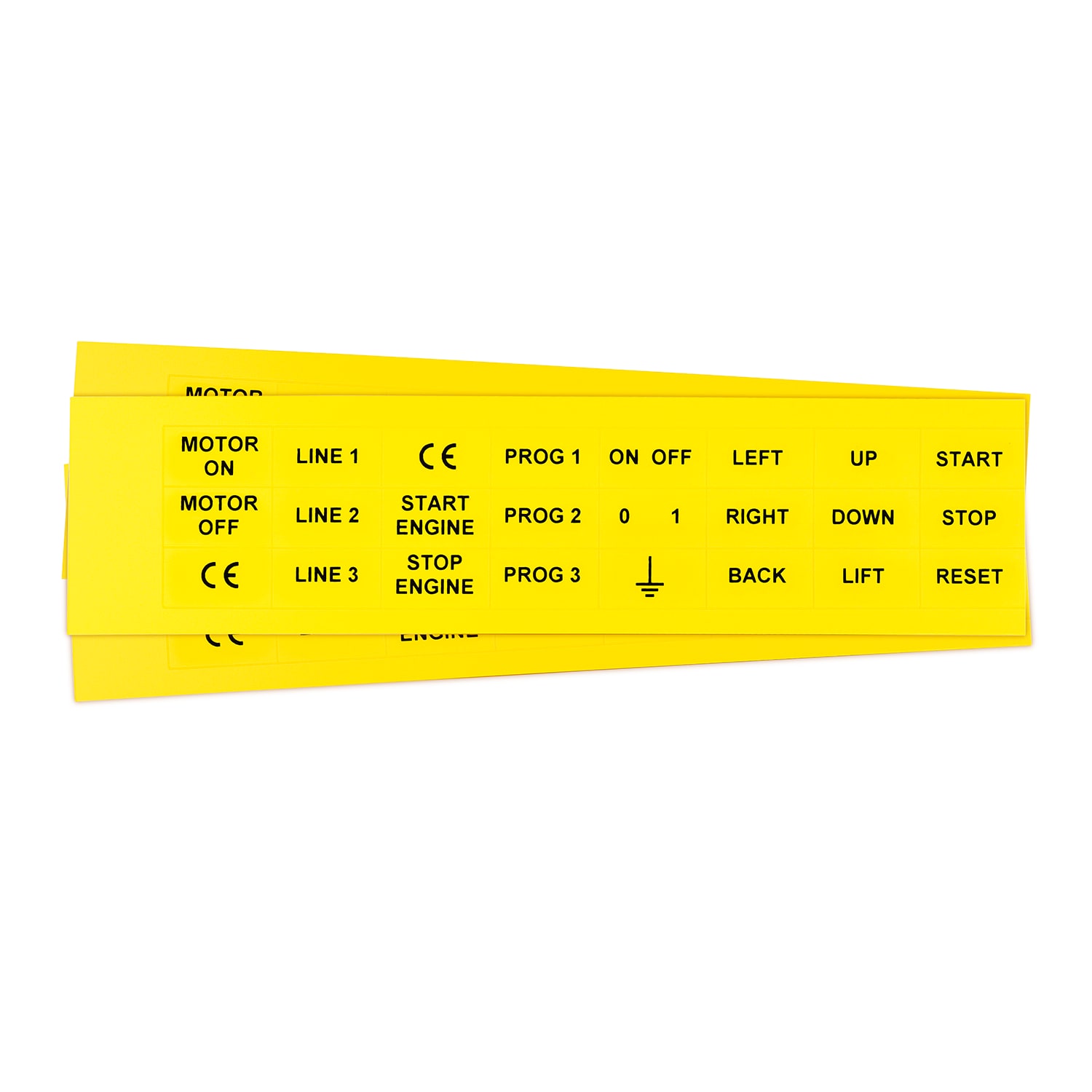 GRAFOPLAST - Targhetta in PVC adesiva Giallo 27x15mm - 264 pezzi. Si applica ovunque, interno ed esterno quadro grazie all'adesivo posto sul retro