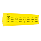 GRAFOPLAST - Targhetta in PVC adesiva Giallo 27x15mm - 264 pezzi. Si applica ovunque, interno ed esterno quadro grazie all'adesivo posto sul retro