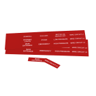 GRAFOPLAST - Targhetta in PVC adesiva Rosso 50x15mm - 132 pezzi