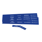 GRAFOPLAST - Targhetta in PVC adesiva Blu 50x15mm - 132 pezzi. Si applica ovunque, interno ed esterno quadro grazie all'adesivo posto sul retro