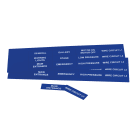 GRAFOPLAST - Targhetta in PVC adesiva Blu 50x15mm - 132 pezzi. Si applica ovunque, interno ed esterno quadro grazie all'adesivo posto sul retro