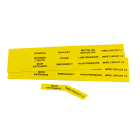 GRAFOPLAST - Targhetta in PVC adesiva Giallo 50x15mm - 132 pezzi. Si applica ovunque, interno ed esterno quadro grazie all'adesivo posto sul retro EVO41550Y