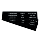 GRAFOPLAST - Targhetta in PVC adesiva Nero 67x15mm - 99 pezzi. Si applica ovunque, interno ed esterno quadro grazie all'adesivo posto sul retro