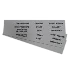 GRAFOPLAST - Targhetta in PVC adesiva Metal 67x15mm - 99 pezzi. Si applica ovunque, interno ed esterno quadro grazie all'adesivo posto sul retro