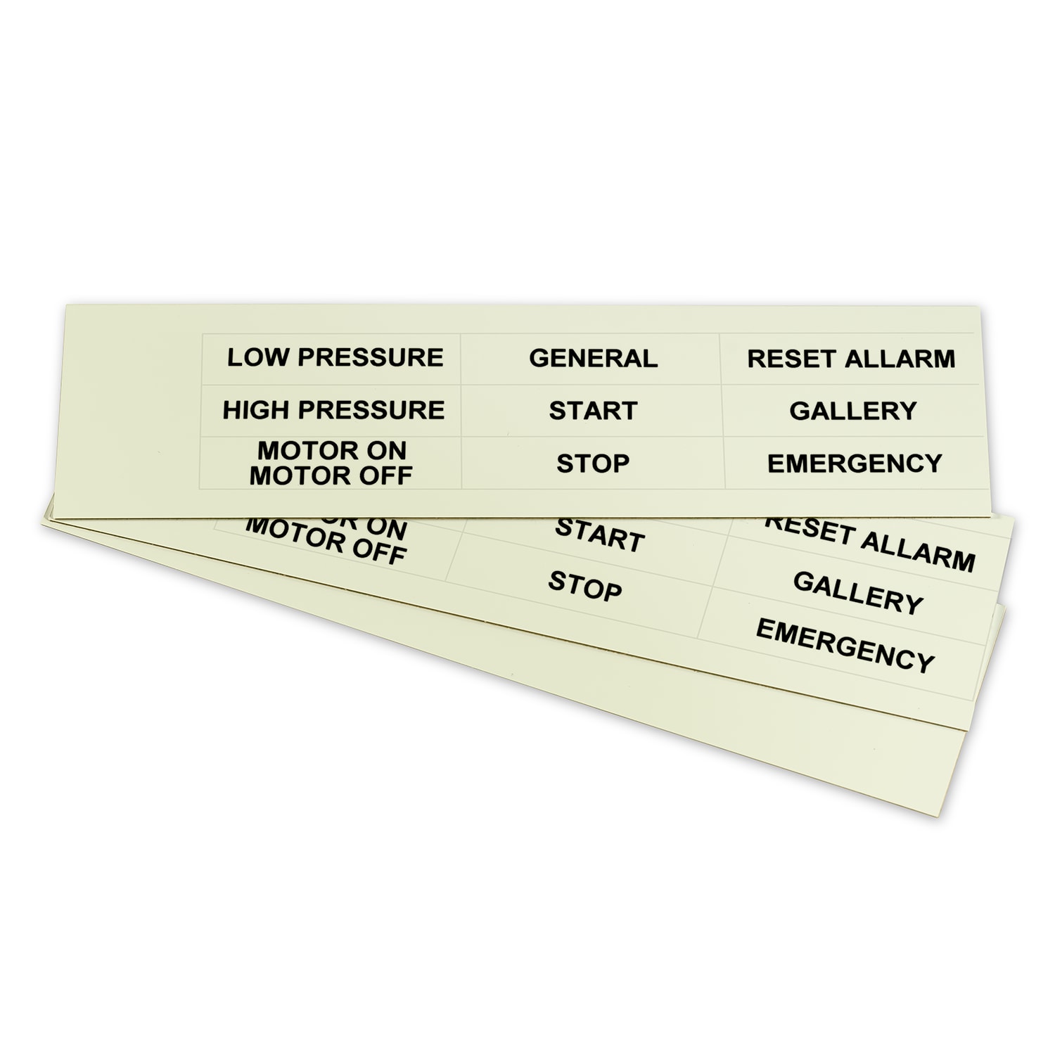 GRAFOPLAST - Targhetta in PVC adesiva Fluorescente 67x15mm - 99 pezzi.  Si applica ovunque, interno ed esterno quadro grazie all'adesivo posto sul retro