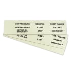 GRAFOPLAST - Targhetta in PVC adesiva Fluorescente 67x15mm - 99 pezzi. Si applica ovunque, interno ed esterno quadro grazie all'adesivo posto sul retro