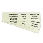 GRAFOPLAST - Targhetta in PVC adesiva Fluorescente 67x15mm - 99 pezzi.  Si applica ovunque, interno ed esterno quadro grazie all'adesivo posto sul retro