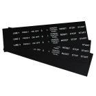 GRAFOPLAST - Targhetta in PVC adesiva Nero 27x18mm - 288 pezzi. Si applica ovunque, interno ed esterno quadro grazie all'adesivo posto sul retro