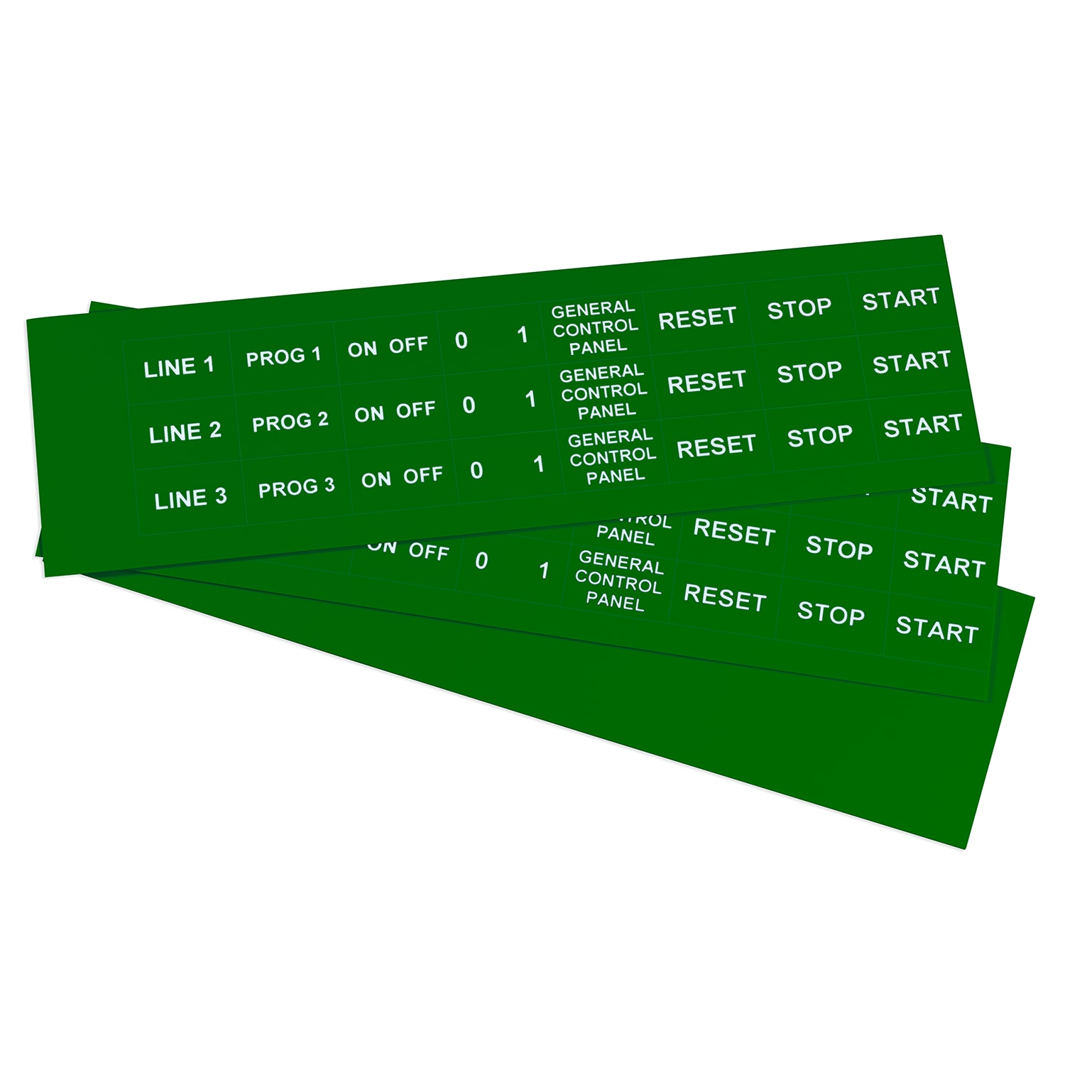 GRAFOPLAST - Targhetta in PVC adesiva Verde 27x18mm - 288 pezzi. Si applica ovunque, interno ed esterno quadro grazie all'adesivo posto sul retro