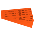 GRAFOPLAST - Targhetta in PVC adesiva Arancione 27x18mm - 288 pezzi. Si applica ovunque, interno ed esterno quadro grazie all'adesivo posto sul retro