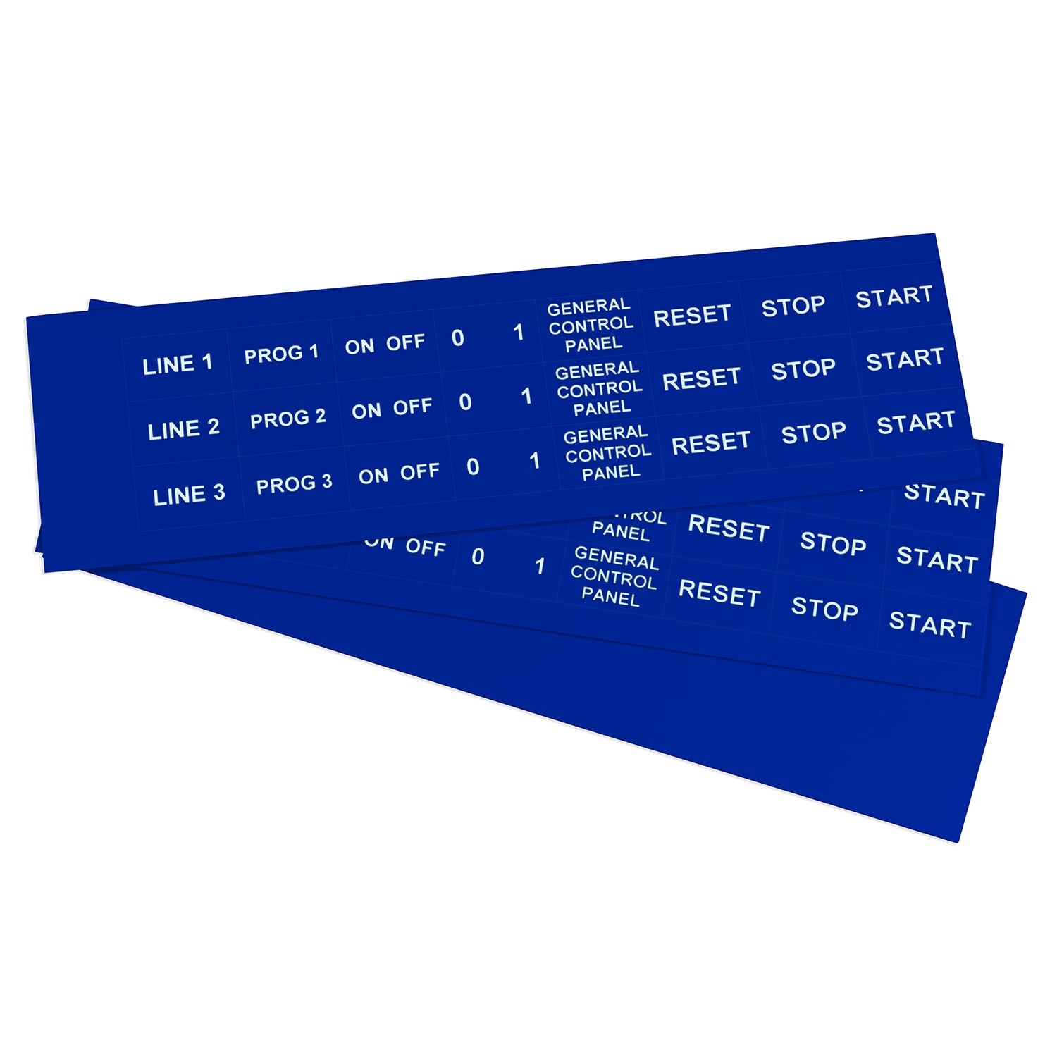 GRAFOPLAST - Targhetta in PVC adesiva Blu 27x18mm - 288 pezzi.  Si applica ovunque, interno ed esterno quadro grazie all'adesivo posto sul retro