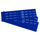 GRAFOPLAST - Targhetta in PVC adesiva Blu 27x18mm - 288 pezzi. Si applica ovunque, interno ed esterno quadro grazie all'adesivo posto sul retro