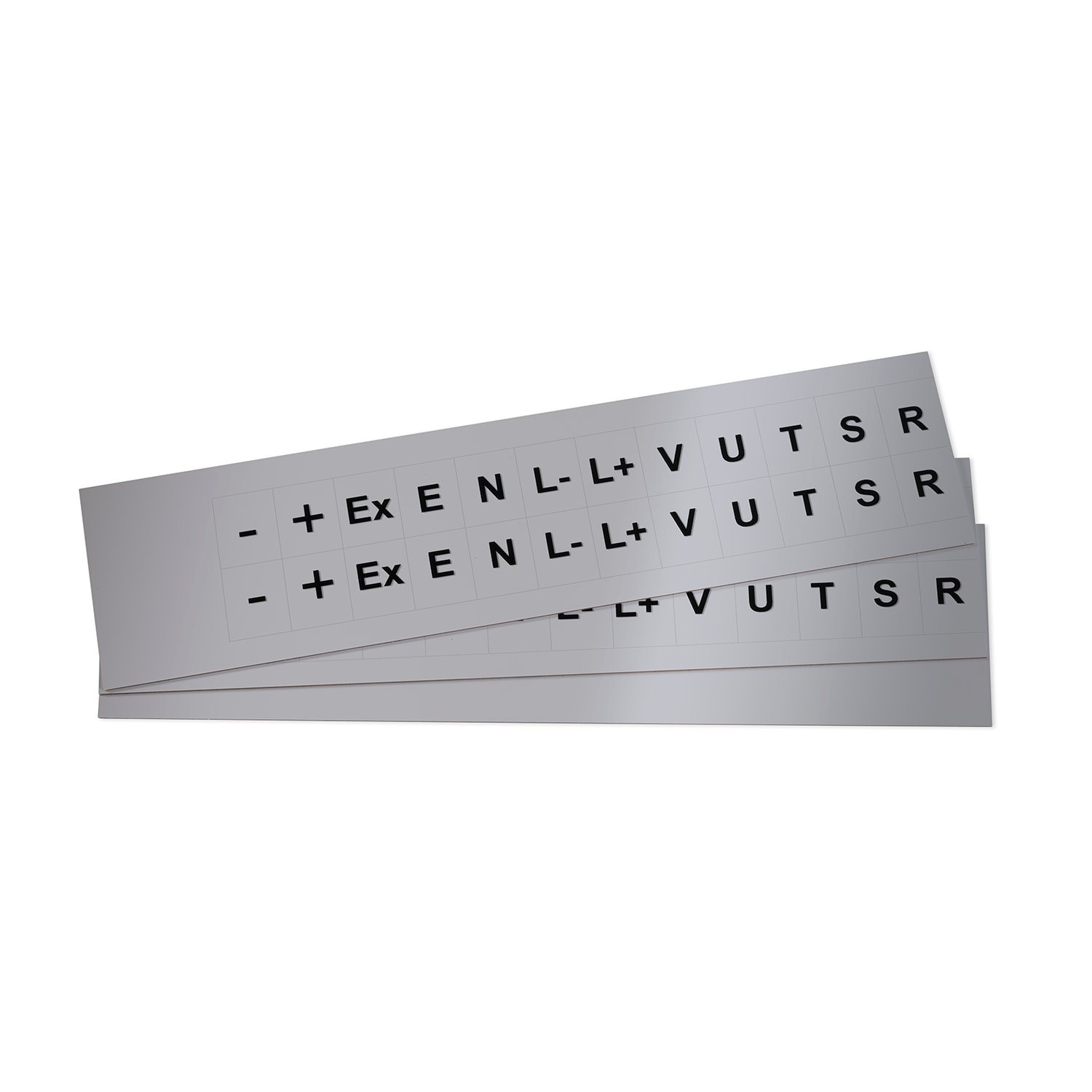 GRAFOPLAST - Targhetta in PVC adesiva Metal 17x20mm - 528 pezzi. Si applica ovunque, interno ed esterno quadro grazie all'adesivo posto sul retro