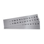 GRAFOPLAST - Targhetta in PVC adesiva Metal 17x20mm - 528 pezzi. Si applica ovunque, interno ed esterno quadro grazie all'adesivo posto sul retro