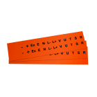 GRAFOPLAST - Targhetta in PVC adesiva Arancione 17x20mm - 528 pezzi. Si applica ovunque, interno ed esterno quadro grazie all'adesivo posto sul retro