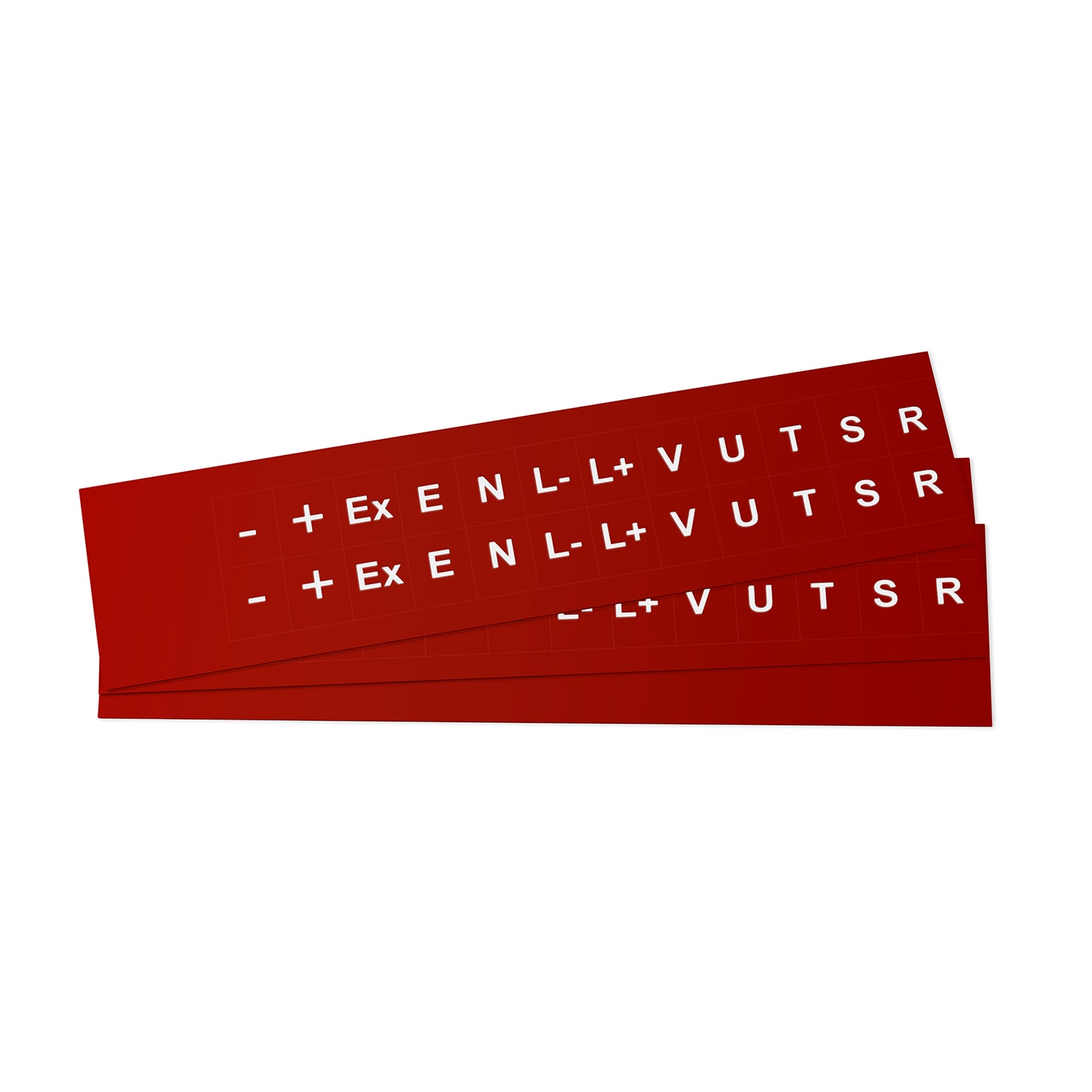 GRAFOPLAST - Targhetta in PVC adesiva Rosso 17x20mm - 528 pezzi. Si applica ovunque, interno ed esterno quadro grazie all'adesivo posto sul retro