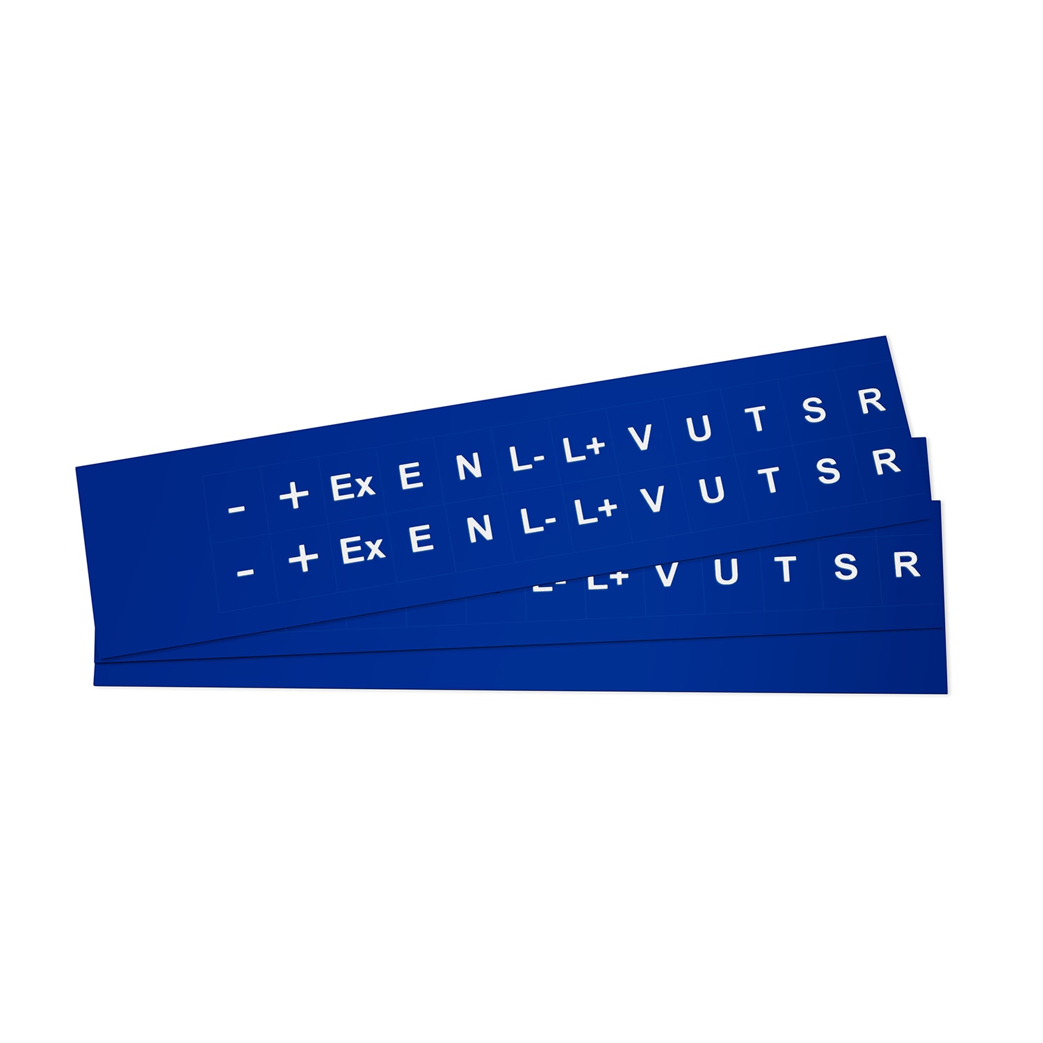 GRAFOPLAST - Targhetta in PVC adesiva Blu 17x20mm - 528 pezzi. Si applica ovunque, interno ed esterno quadro grazie all'adesivo posto sul retro