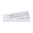 GRAFOPLAST - Targhetta in PVC adesiva Bianco 17x20mm - 528 pezzi. Si applica ovunque, interno ed esterno quadro grazie all'adesivo posto sul retro