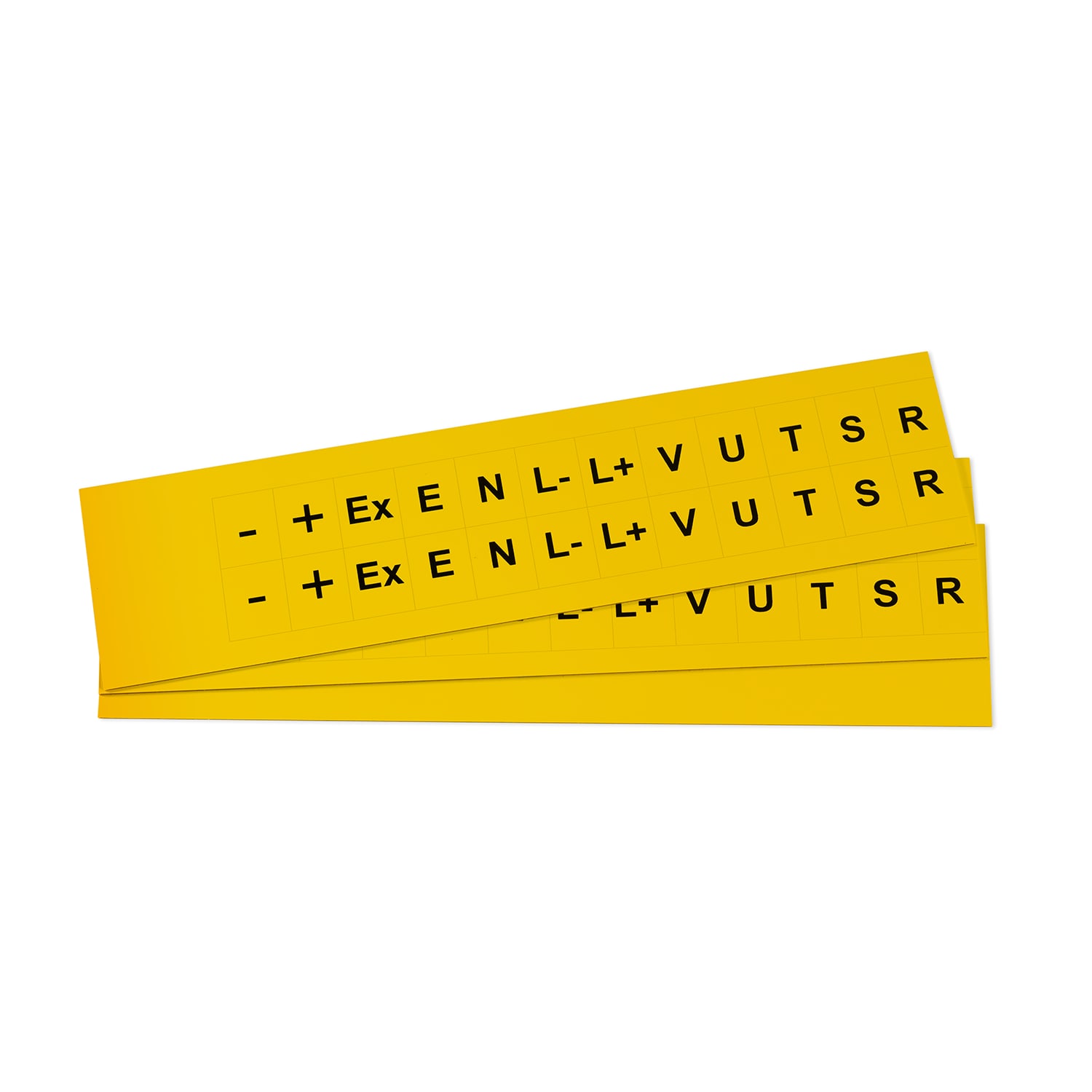 GRAFOPLAST - Targhetta in PVC adesiva Giallo 17x20mm - 528 pezzi. Si applica ovunque, interno ed esterno quadro grazie all'adesivo posto sul retro