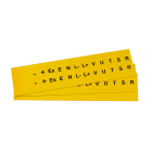 GRAFOPLAST - Targhetta in PVC adesiva Giallo 17x20mm - 528 pezzi.  Si applica ovunque, interno ed esterno quadro grazie all'adesivo posto sul retro