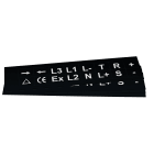 GRAFOPLAST - Targhetta in PVC adesiva Nero 27x20mm - 352 pezzi. Si applica ovunque, interno ed esterno quadro grazie all'adesivo posto sul retro