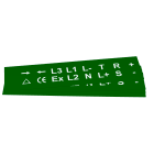 GRAFOPLAST - Targhetta in PVC adesiva Verde 27x20mm - 352 pezzi. Si applica ovunque, interno ed esterno quadro grazie all'adesivo posto sul retro
