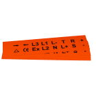 GRAFOPLAST - Targhetta in PVC adesiva Arancione 27x20mm - 352 pezzi.  Si applica ovunque, interno ed esterno quadro grazie all'adesivo posto sul retro