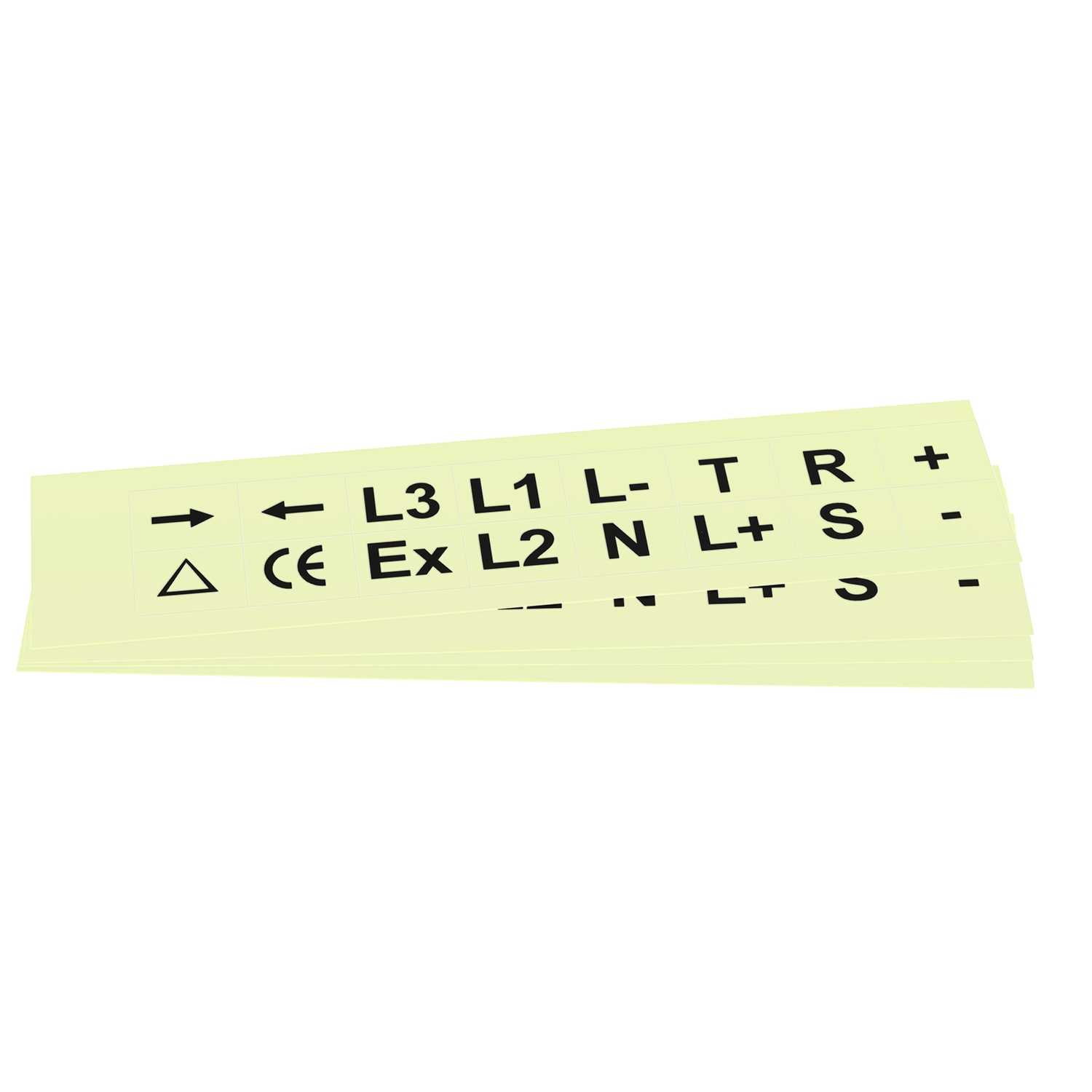 GRAFOPLAST - Targhetta in PVC adesiva Fluorescente 27x20mm - 352 pezzi.  Si applica ovunque, interno ed esterno quadro grazie all'adesivo posto sul retro