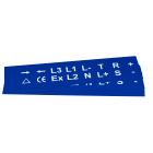 GRAFOPLAST - Targhetta in PVC adesiva Blu 27x20mm - 352 pezzi. Si applica ovunque, interno ed esterno quadro grazie all'adesivo posto sul retro
