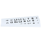 GRAFOPLAST - Targhetta in PVC adesiva Bianco 27x20mm - 352 pezzi. Si applica ovunque, interno ed esterno quadro grazie all'adesivo posto sul retro