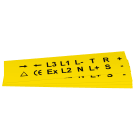 GRAFOPLAST - Targhetta in PVC adesiva Giallo 27x20mm - 352 pezzi. Si applica ovunque, interno ed esterno quadro grazie all'adesivo posto sul retro