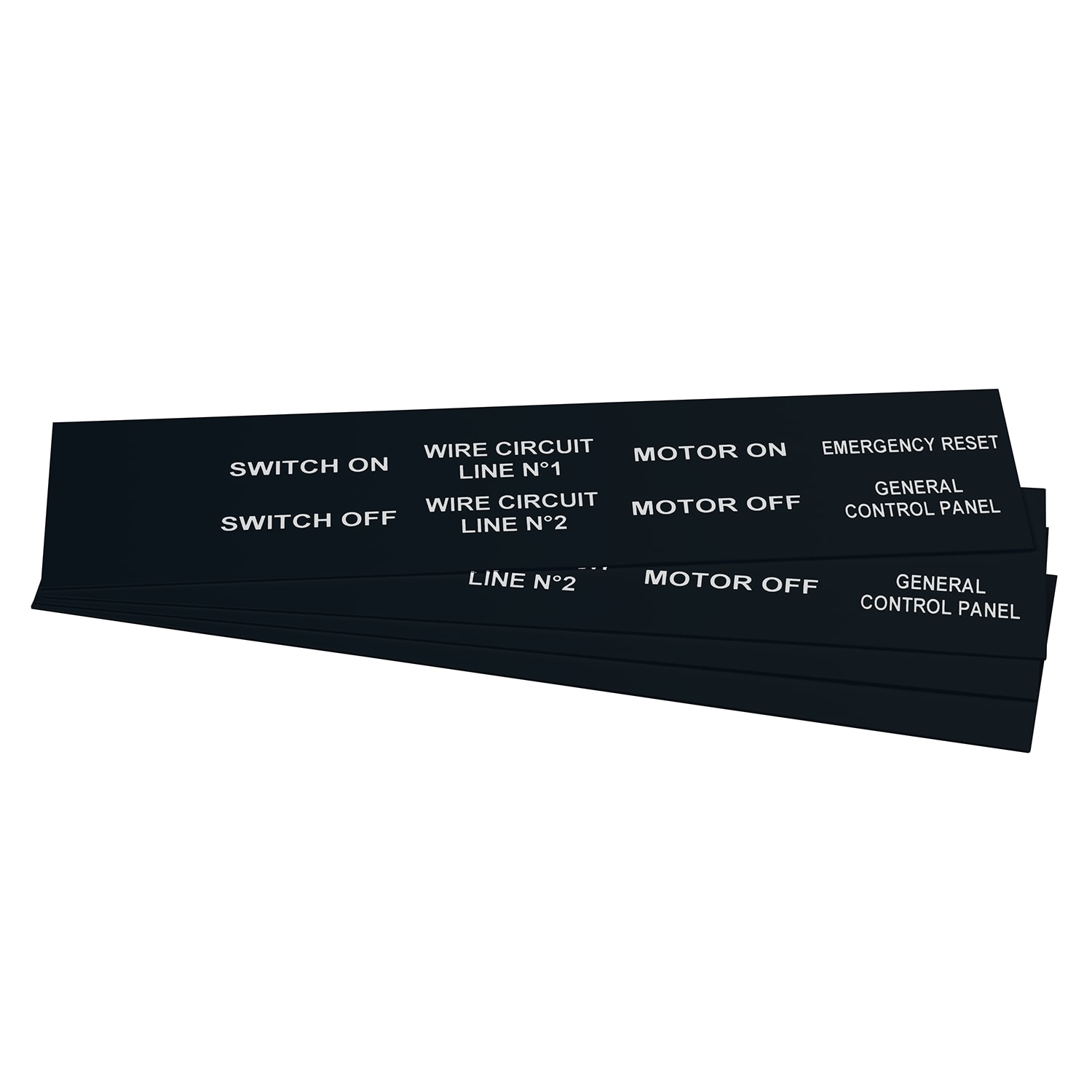 GRAFOPLAST - Targhetta in PVC adesiva Nero 50x20mm - 176 pezzi. Si applica ovunque, interno ed esterno quadro grazie all'adesivo posto sul retro