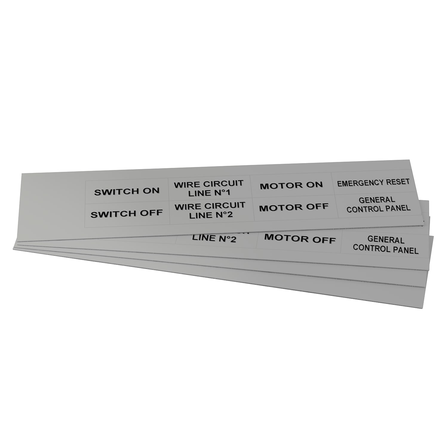 GRAFOPLAST - Targhetta in PVC adesiva Metal 50x20mm - 176 pezzi. Si applica ovunque, interno ed esterno quadro grazie all'adesivo posto sul retro