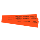 GRAFOPLAST - Targhetta in PVC adesiva Arancione 50x20mm - 176 pezzi. Si applica ovunque, interno ed esterno quadro grazie all'adesivo posto sul retro