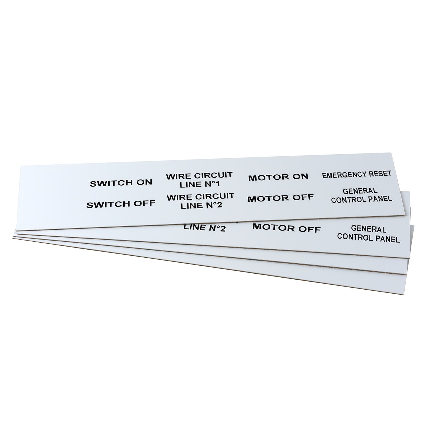 GRAFOPLAST - Targhetta in PVC adesiva Bianco 50x20mm - 176 pezzi. Si applica ovunque, interno ed esterno quadro grazie all'adesivo posto sul retro