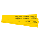 GRAFOPLAST - Targhetta in PVC adesiva Giallo 50x20mm - 176 pezzi. Si applica ovunque, interno ed esterno quadro grazie all'adesivo posto sul retro