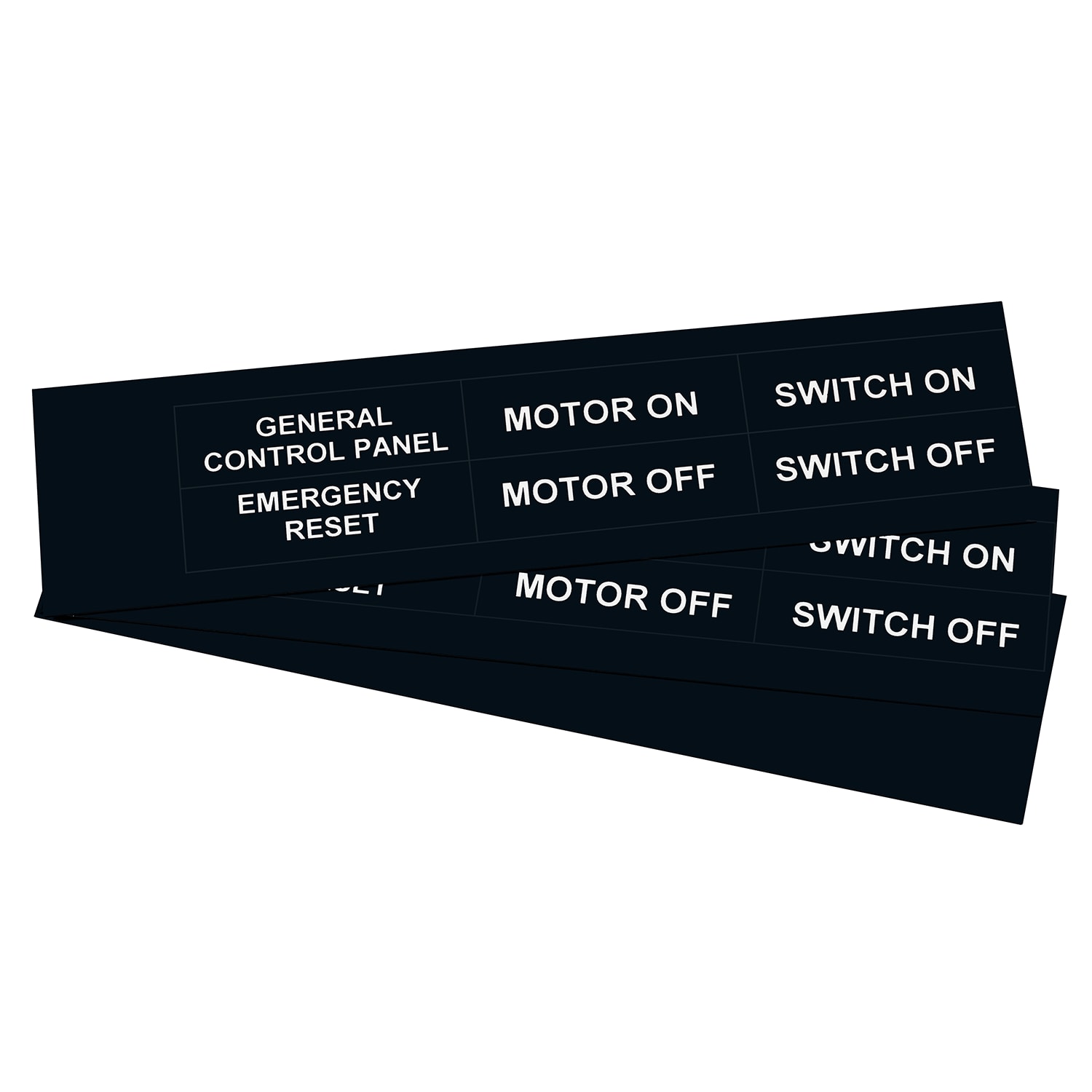 GRAFOPLAST - Targhetta in PVC adesiva Nero 67x20mm - 132 pezzi. Si applica ovunque, interno ed esterno quadro grazie all'adesivo posto sul retro