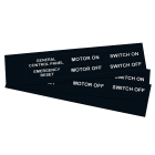 GRAFOPLAST - Targhetta in PVC adesiva Nero 67x20mm - 132 pezzi.  Si applica ovunque, interno ed esterno quadro grazie all'adesivo posto sul retro