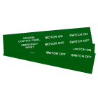 GRAFOPLAST - Targhetta in PVC adesiva Verde 67x20mm - 132 pezzi.  Si applica ovunque, interno ed esterno quadro grazie all'adesivo posto sul retro