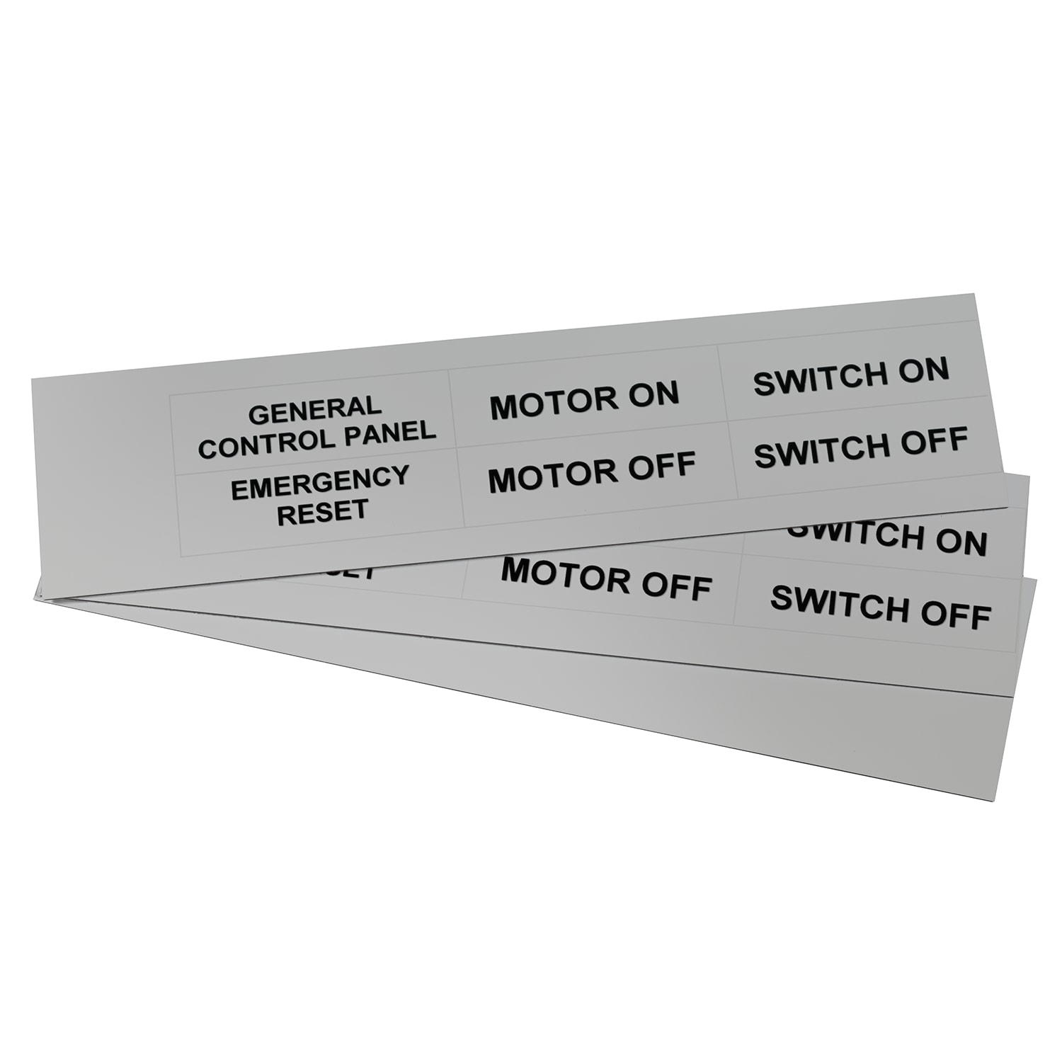 GRAFOPLAST - Targhetta in PVC adesiva Metal 67x20mm - 132 pezzi. Si applica ovunque, interno ed esterno quadro grazie all'adesivo posto sul retro