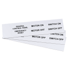 GRAFOPLAST - Targhetta in PVC adesiva Bianco 67x20mm - 132 pezzi. Si applica ovunque, interno ed esterno quadro grazie all'adesivo posto sul retro EVO42067W