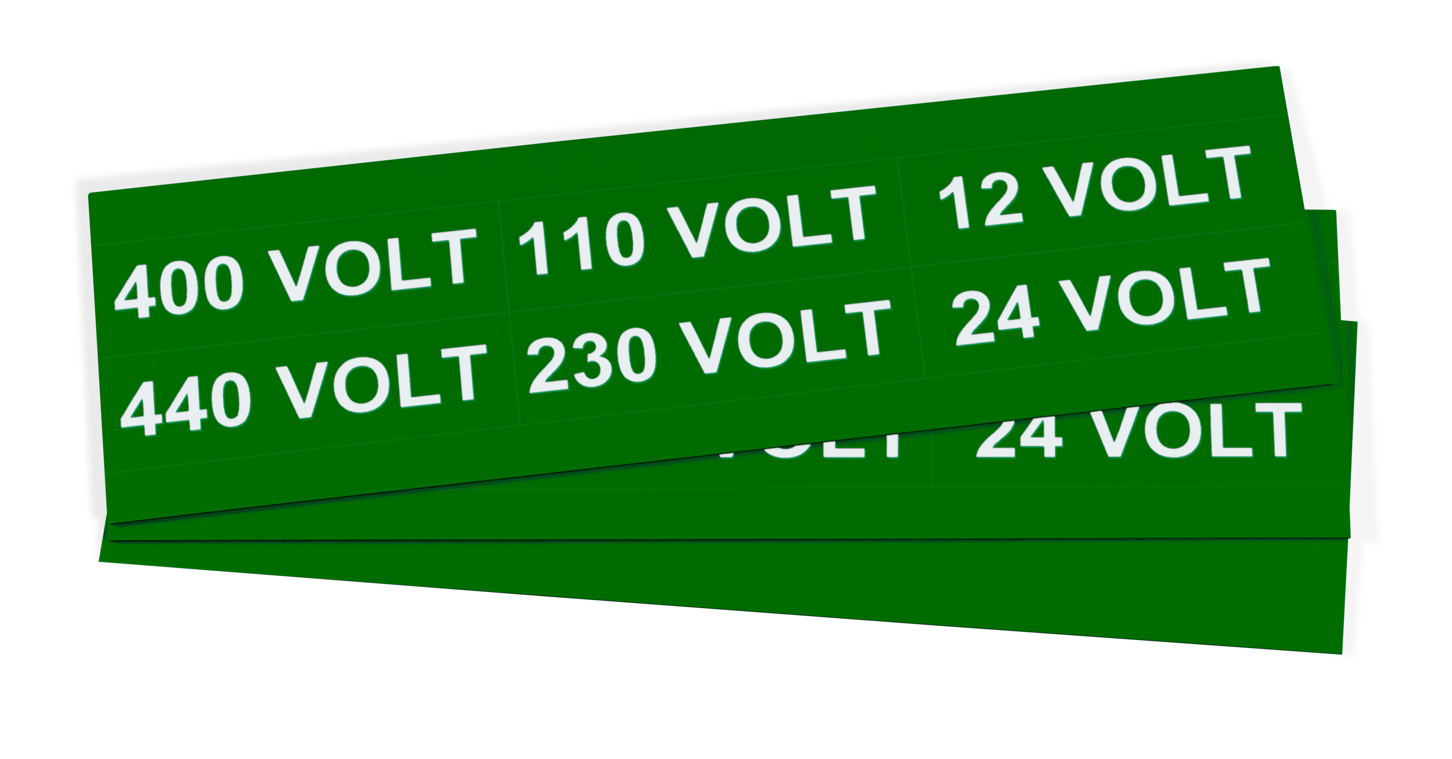 GRAFOPLAST - Targhetta in PVC adesiva Verde 80x25mm - 108 pezzi.  Si applica ovunque, interno ed esterno quadro grazie all'adesivo posto sul retro