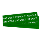 GRAFOPLAST - Targhetta in PVC adesiva Verde 80x25mm - 108 pezzi.  Si applica ovunque, interno ed esterno quadro grazie all'adesivo posto sul retro