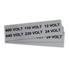GRAFOPLAST - Targhetta in PVC adesiva Metal 80x25mm - 108 pezzi. Si applica ovunque, interno ed esterno quadro grazie all'adesivo posto sul retro