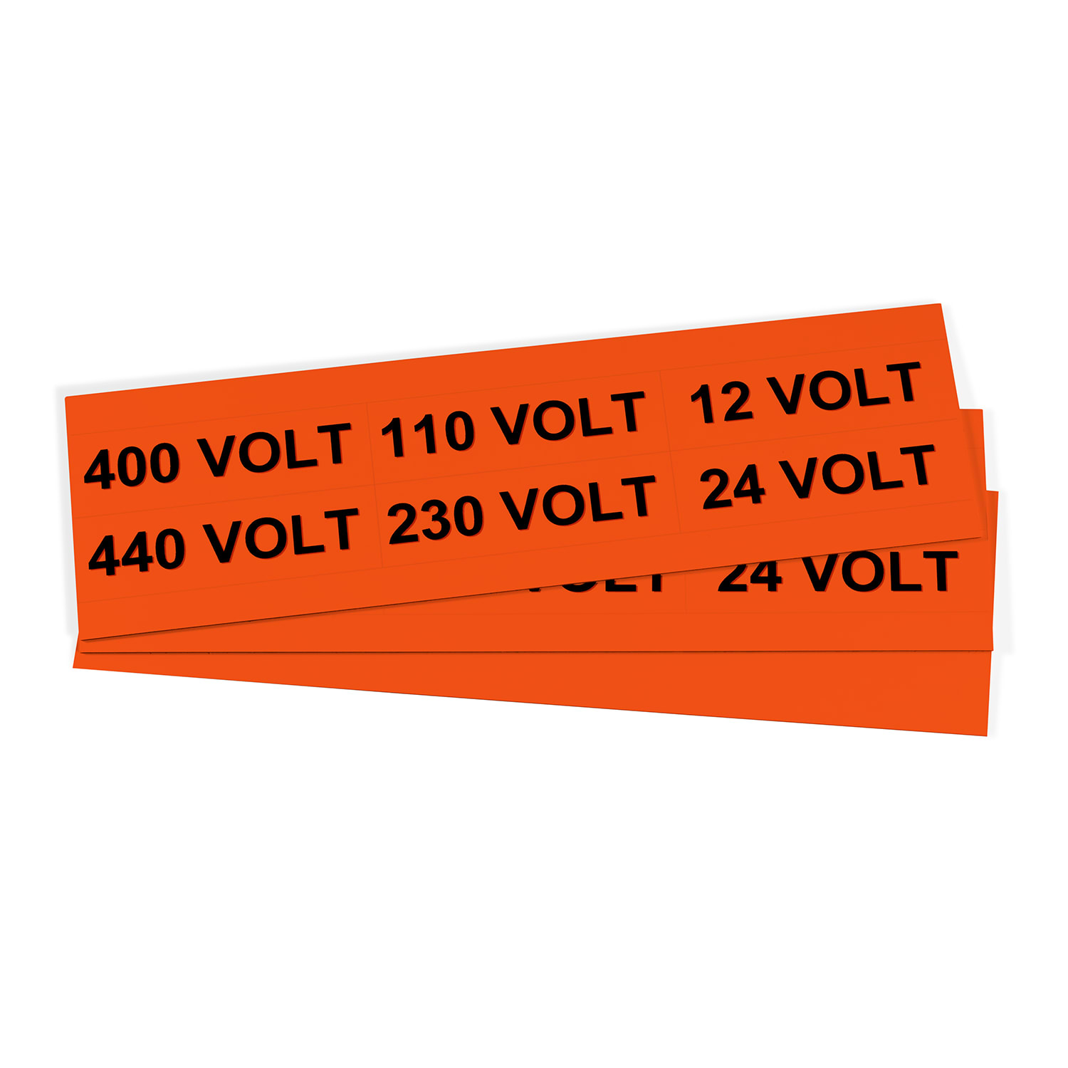 GRAFOPLAST - Targhetta in PVC adesiva Arancione 80x25mm - 108 pezzi. Si applica ovunque, interno ed esterno quadro grazie all'adesivo posto sul retro