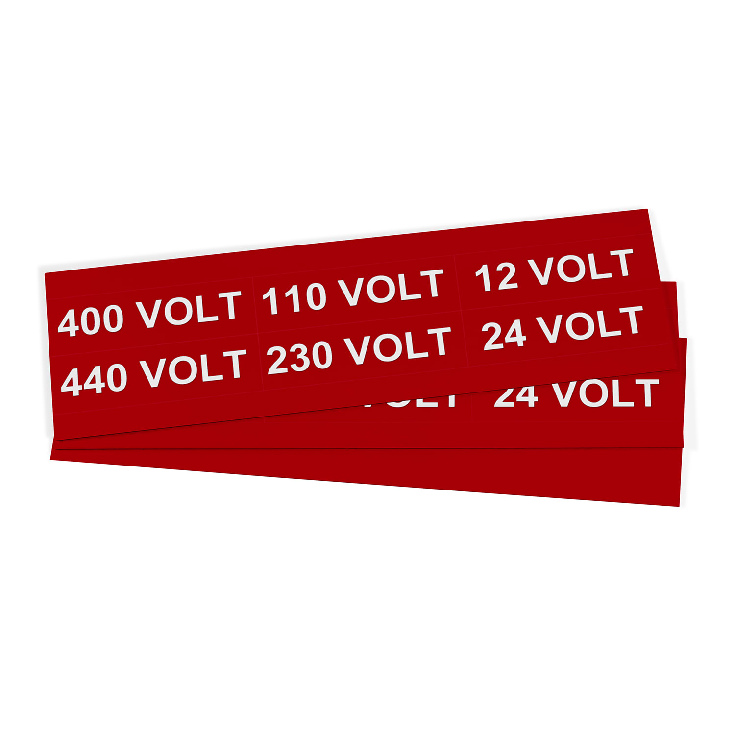 GRAFOPLAST - Targhetta in PVC adesiva Rosso 80x25mm - 108 pezzi. Si applica ovunque, interno ed esterno quadro grazie all'adesivo posto sul retro