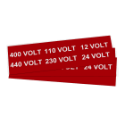 GRAFOPLAST - Targhetta in PVC adesiva Rosso 80x25mm - 108 pezzi. Si applica ovunque, interno ed esterno quadro grazie all'adesivo posto sul retro